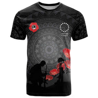 Cook Islands ANZAC Day T Shirt Soldier Silhouette Remembrance