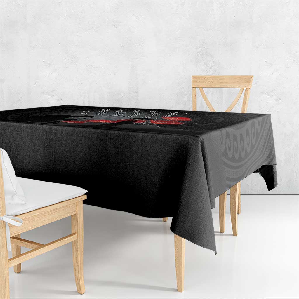 Cook Islands ANZAC Day Tablecloth Soldier Silhouette Remembrance