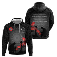 Cook Islands ANZAC Day Zip Hoodie Soldier Silhouette Remembrance
