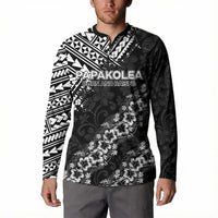 Hawaii Papakolea Born And Raised Button Sweatshirt Hawaiian Tribal Pattern
