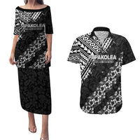 Hawaii Papakolea Born And Raised Couples Matching Puletasi and Hawaiian Shirt Hawaiian Tribal Pattern