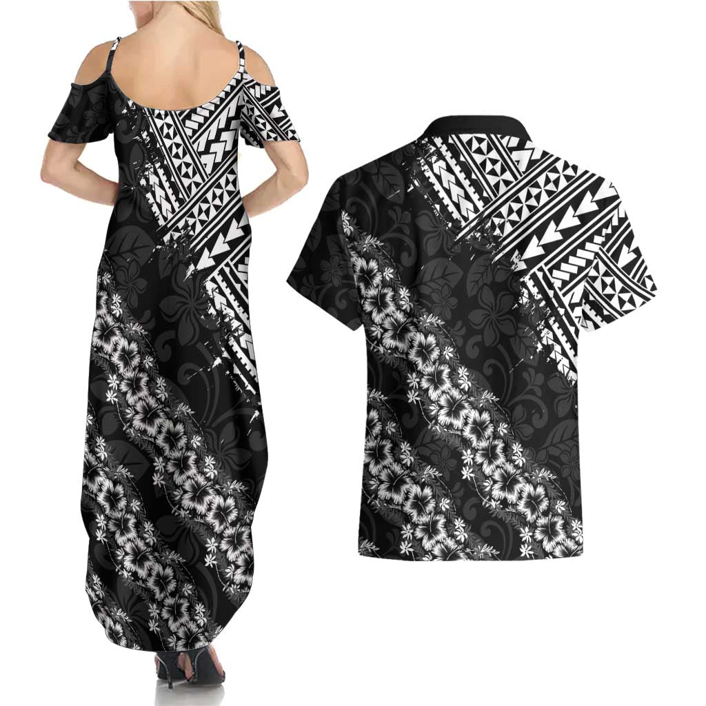 Hawaii Papakolea Born And Raised Couples Matching Summer Maxi Dress and Hawaiian Shirt Hawaiian Tribal Pattern