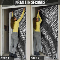 Hawaii Papakolea Born And Raised Door Cover Hawaiian Tribal Pattern