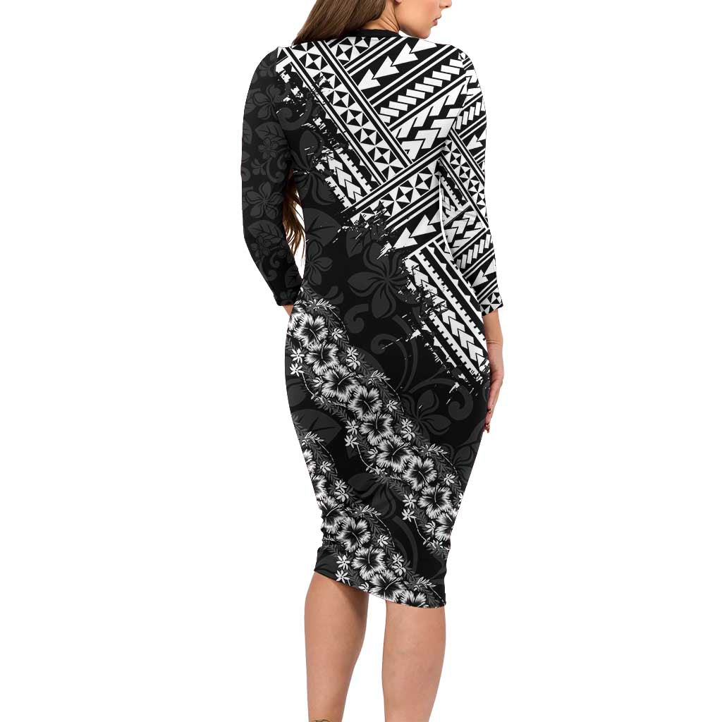 Hawaii Papakolea Born And Raised Family Matching Long Sleeve Bodycon Dress and Hawaiian Shirt Hawaiian Tribal Pattern