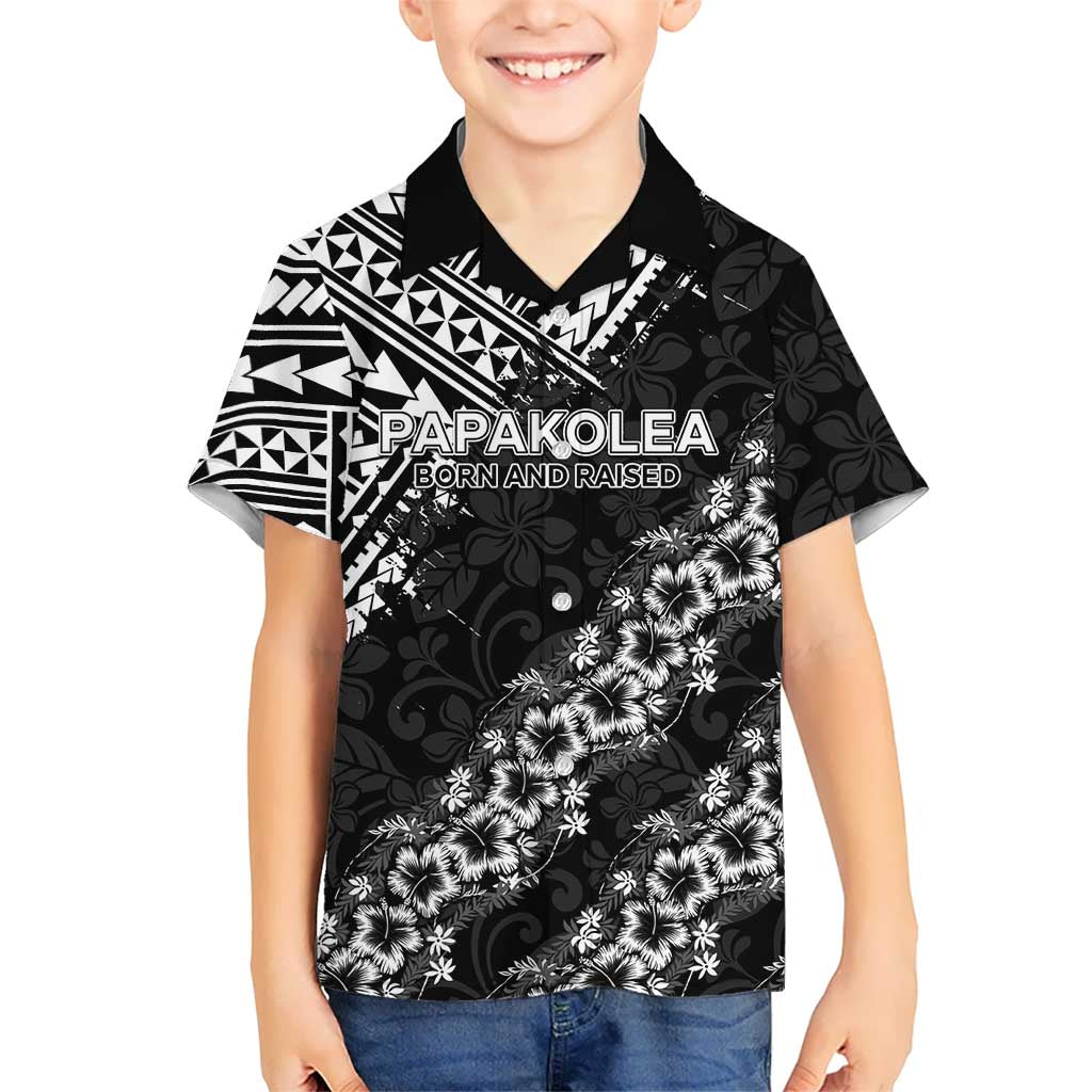 Hawaii Papakolea Born And Raised Family Matching Off Shoulder Maxi Dress and Hawaiian Shirt Hawaiian Tribal Pattern
