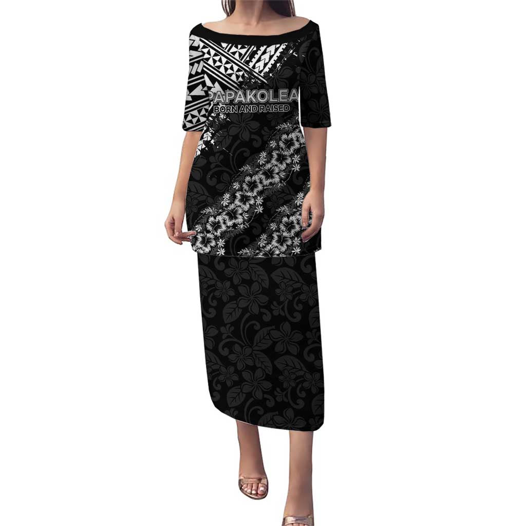 Hawaii Papakolea Born And Raised Family Matching Puletasi and Hawaiian Shirt Hawaiian Tribal Pattern