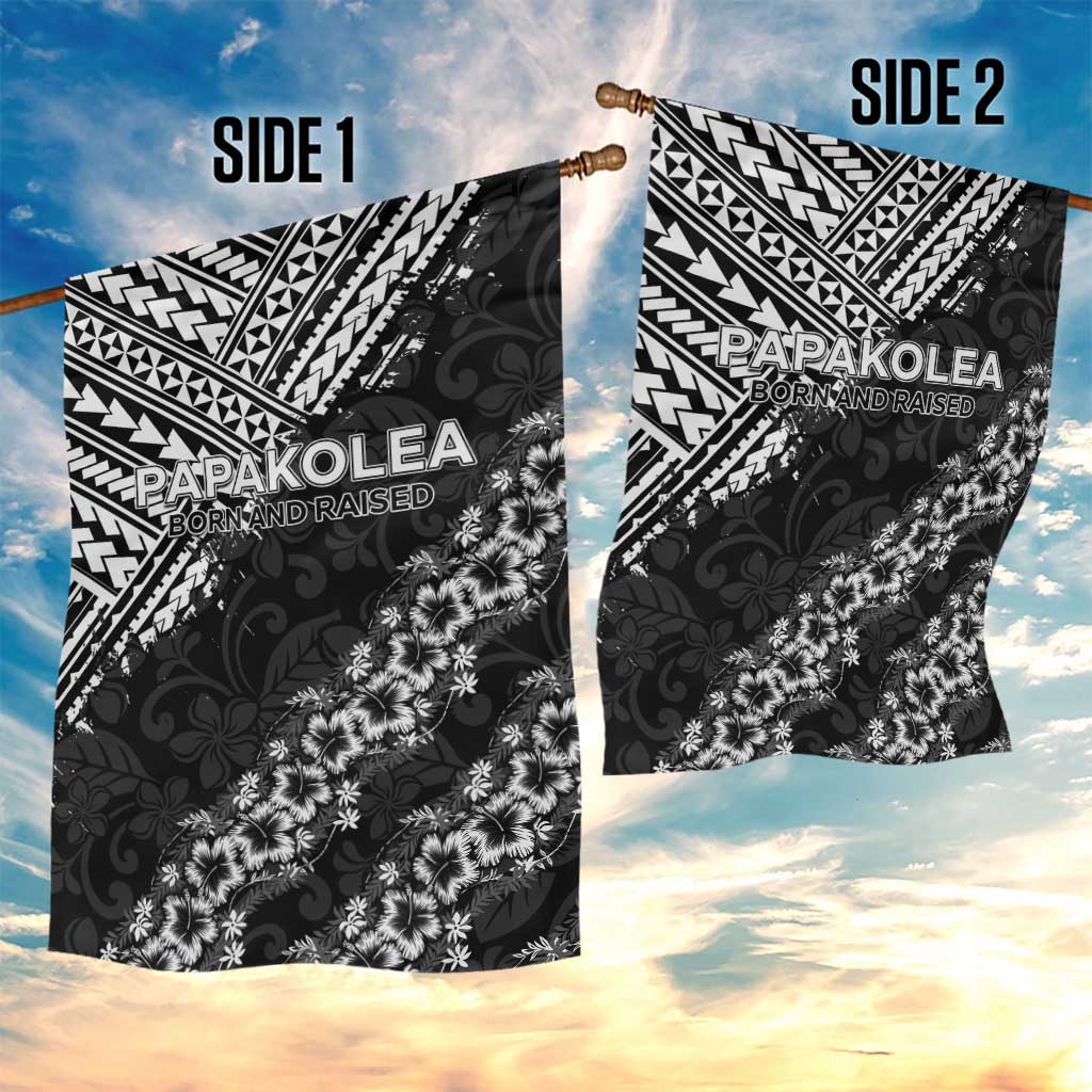 Hawaii Papakolea Born And Raised Garden Flag Hawaiian Tribal Pattern