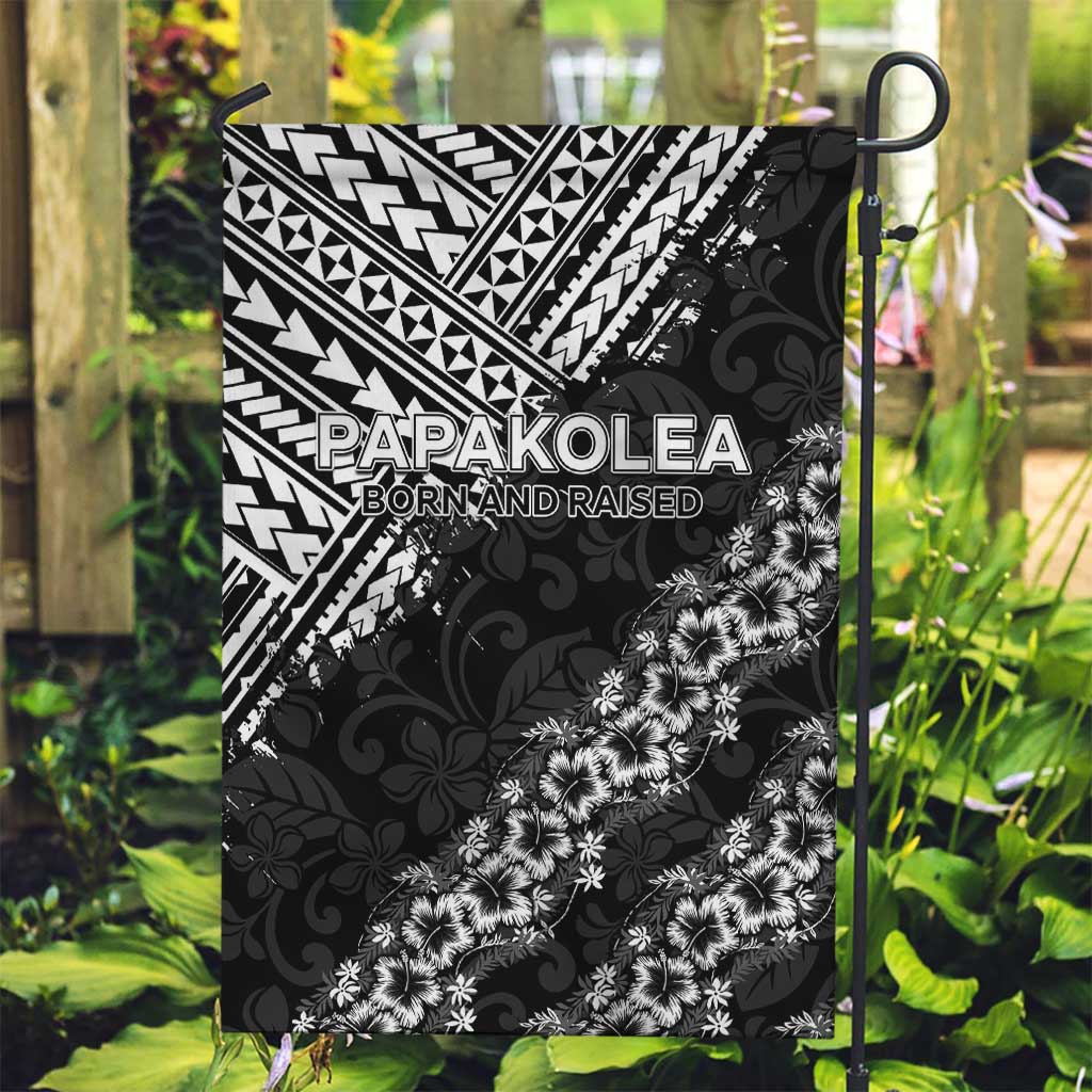 Hawaii Papakolea Born And Raised Garden Flag Hawaiian Tribal Pattern