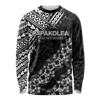 Hawaii Papakolea Born And Raised Long Sleeve Shirt Hawaiian Tribal Pattern
