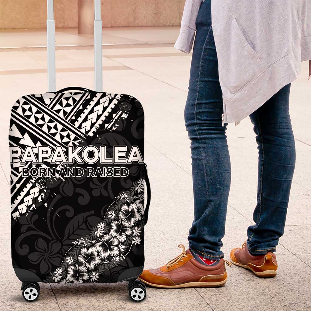 Hawaii Papakolea Born And Raised Luggage Cover Hawaiian Tribal Pattern