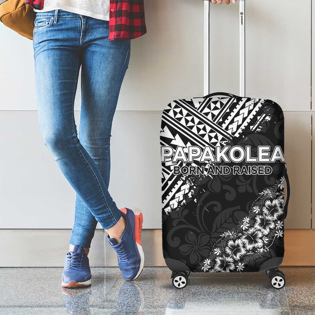 Hawaii Papakolea Born And Raised Luggage Cover Hawaiian Tribal Pattern