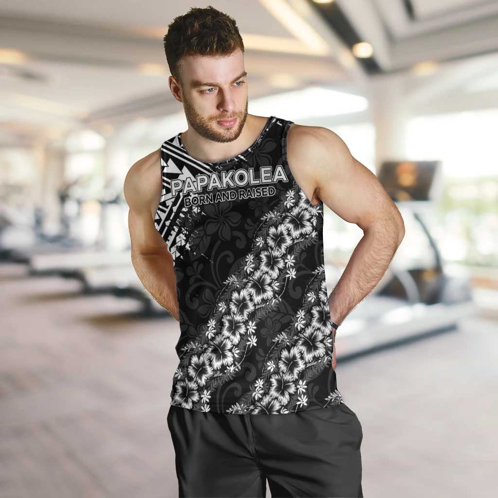 Hawaii Papakolea Born And Raised Men Tank Top Hawaiian Tribal Pattern
