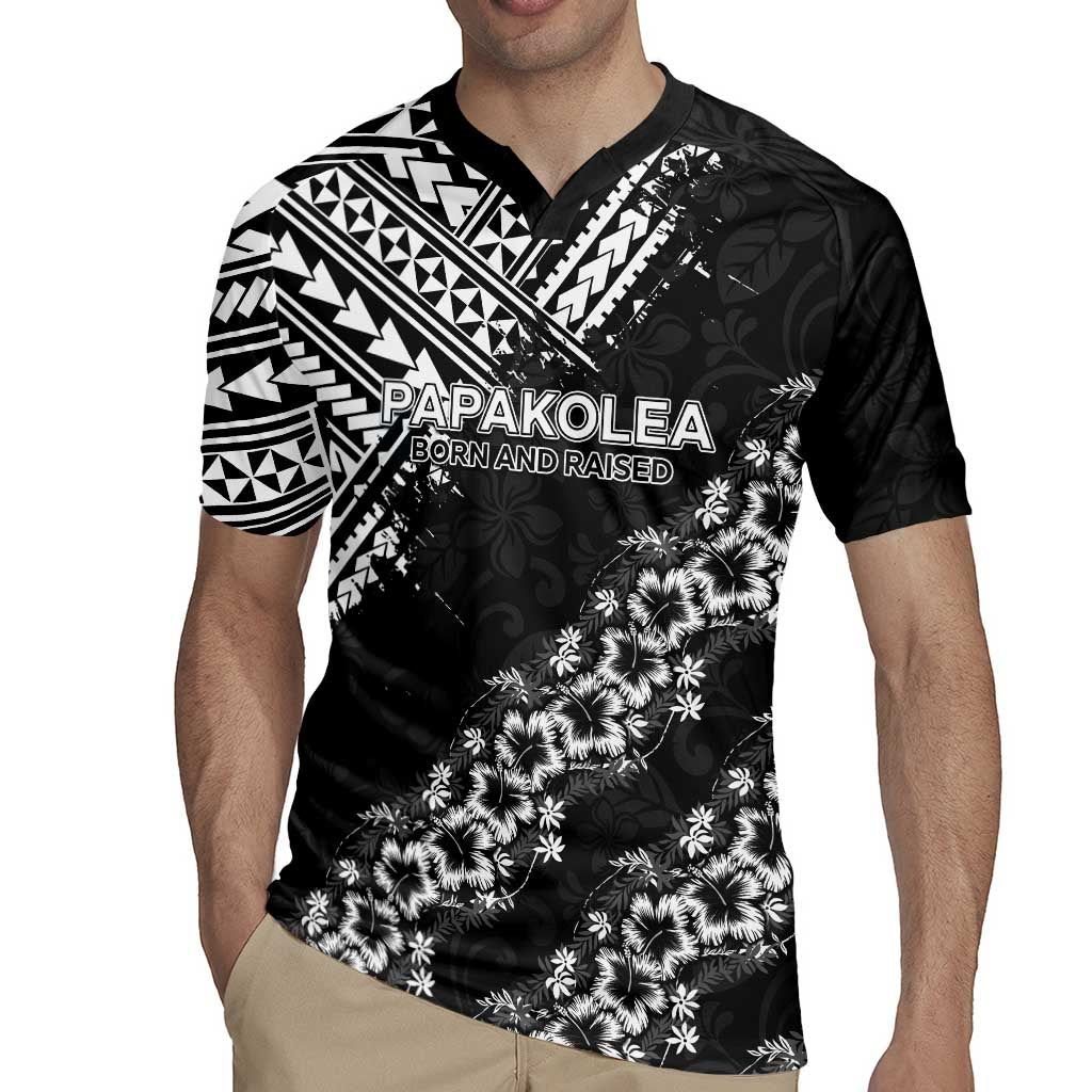 Hawaii Papakolea Born And Raised Rugby Jersey Hawaiian Tribal Pattern