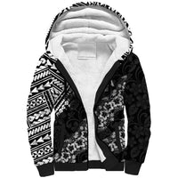 Hawaii Papakolea Born And Raised Sherpa Hoodie Hawaiian Tribal Pattern