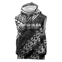 Hawaii Papakolea Born And Raised Sleeveless Hoodie Hawaiian Tribal Pattern LT05 Black - Polynesian Pride