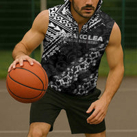 Hawaii Papakolea Born And Raised Sleeveless Zip Hoodie Hawaiian Tribal Pattern