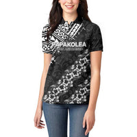 Hawaii Papakolea Born And Raised Women Polo Shirt Hawaiian Tribal Pattern