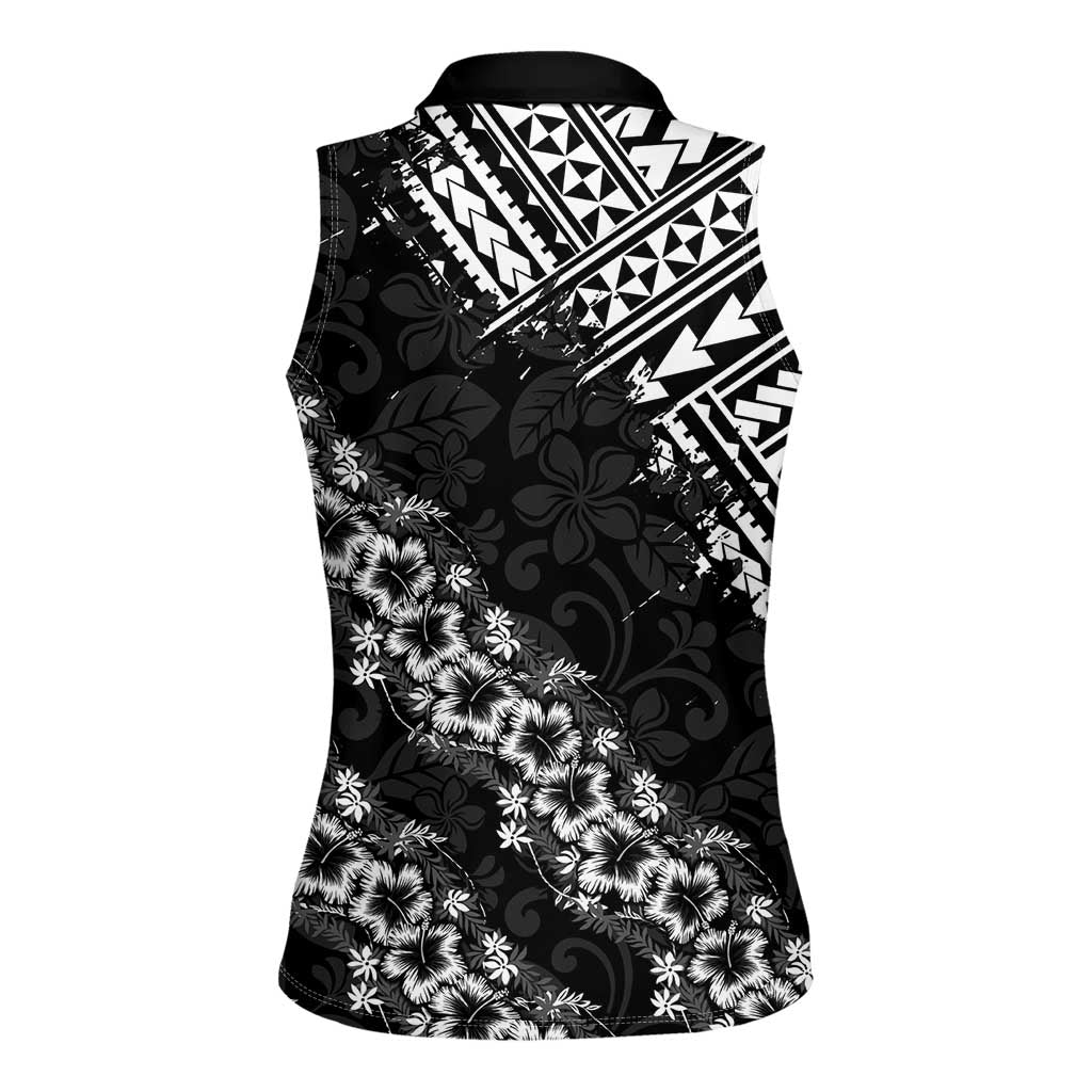 Hawaii Papakolea Born And Raised Women Sleeveless Polo Shirt Hawaiian Tribal Pattern