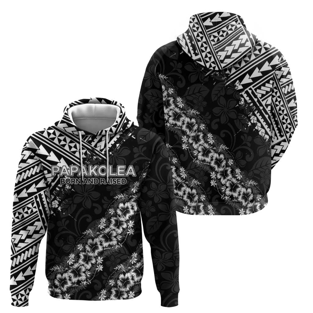 Hawaii Papakolea Born And Raised Zip Hoodie Hawaiian Tribal Pattern