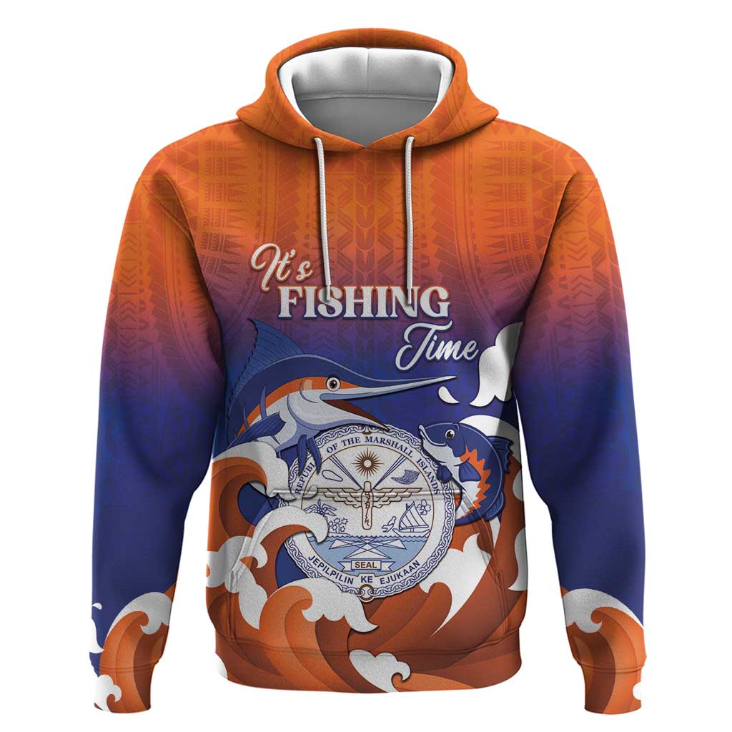 Marshall Islands Fishermen's Day Zip Hoodie It's Fishing Time