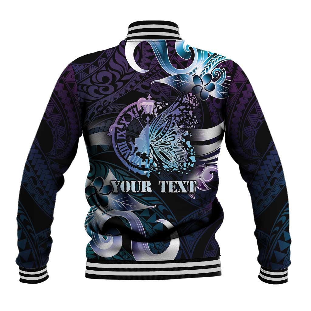 Personalised Polynesia Suicide Prevention Awareness Baseball Jacket No Story Should End Too Soon