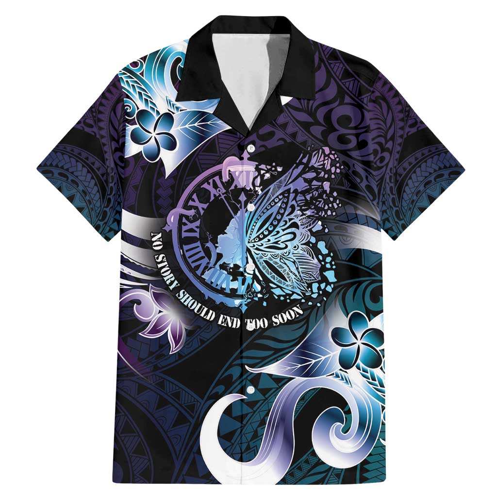 Personalised Polynesia Suicide Prevention Awareness Family Matching Mermaid Dress and Hawaiian Shirt No Story Should End Too Soon