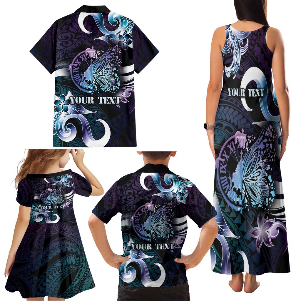 Personalised Polynesia Suicide Prevention Awareness Family Matching Tank Maxi Dress and Hawaiian Shirt No Story Should End Too Soon