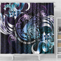 Polynesia Suicide Prevention Awareness Shower Curtain No Story Should End Too Soon