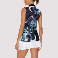 Personalised Polynesia Suicide Prevention Awareness Women Sleeveless Polo Shirt No Story Should End Too Soon