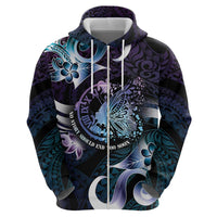 Personalised Polynesia Suicide Prevention Awareness Zip Hoodie No Story Should End Too Soon