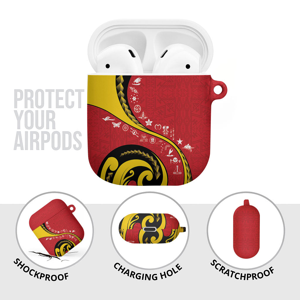 Papua New Guinea Independence AirPods Case Special Style Red Version LT05 - Polynesian Pride