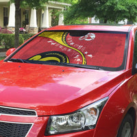 Papua New Guinea 50th Independence Anniversary Auto Sun Shade Special Style Red Version - Polynesian Pride