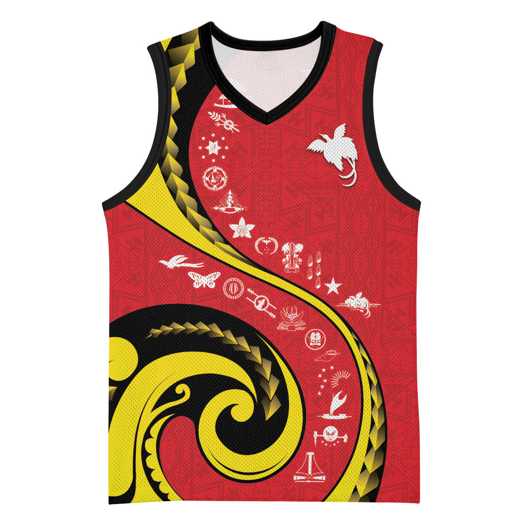 Papua New Guinea Independence Basketball Jersey Special Style Red Version LT05 Unisex Red - Polynesian Pride