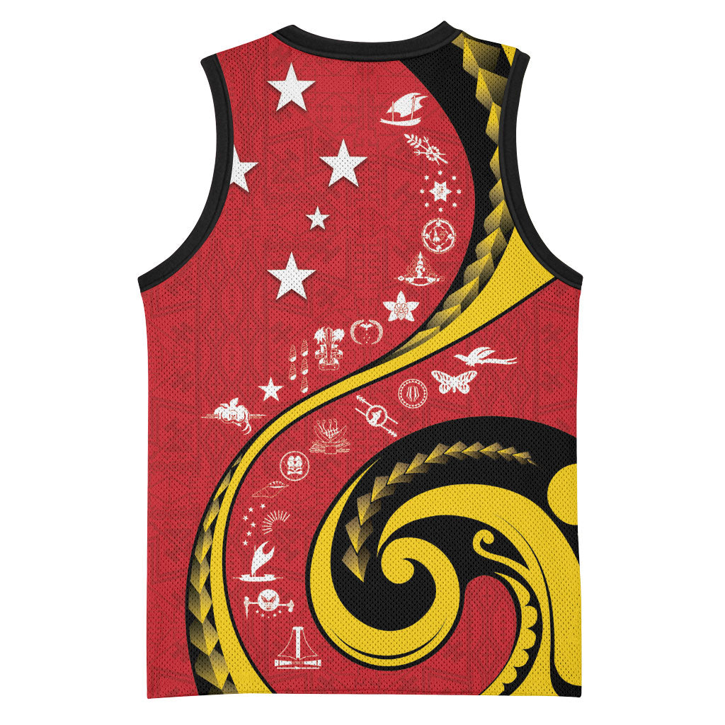 Papua New Guinea Independence Basketball Jersey Special Style Red Version LT05 - Polynesian Pride