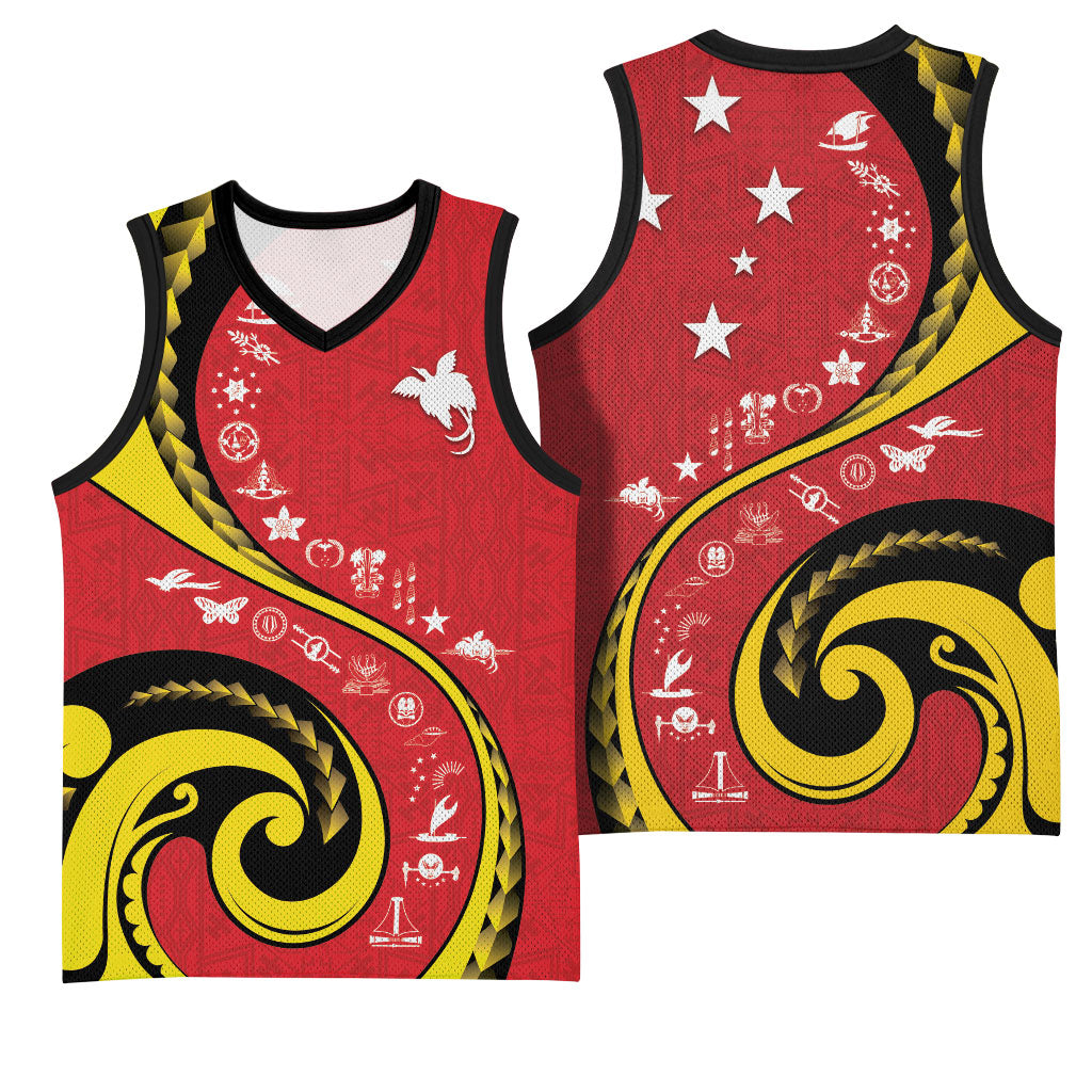Papua New Guinea Independence Basketball Jersey Special Style Red Version LT05 - Polynesian Pride