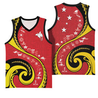 Papua New Guinea Independence Basketball Jersey Special Style Red Version LT05 - Polynesian Pride