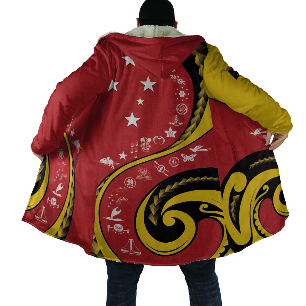 Papua New Guinea 50th Independence Anniversary Cloak Special Style Red Version - Polynesian Pride
