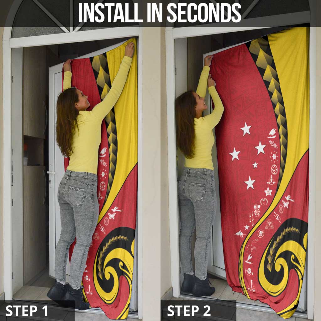 Papua New Guinea 50th Independence Anniversary Door Cover Special Style Red Version - Polynesian Pride