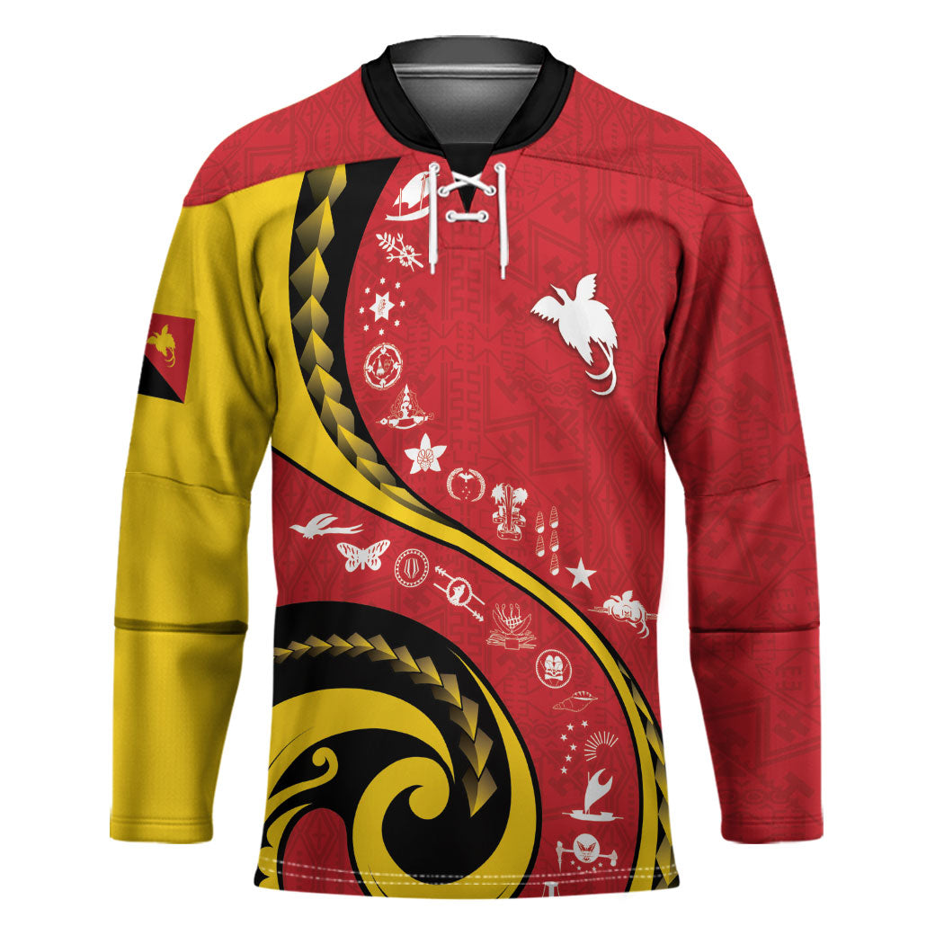 Papua New Guinea Independence Hockey Jersey Special Style Red Version LT05 Unisex Red - Polynesian Pride