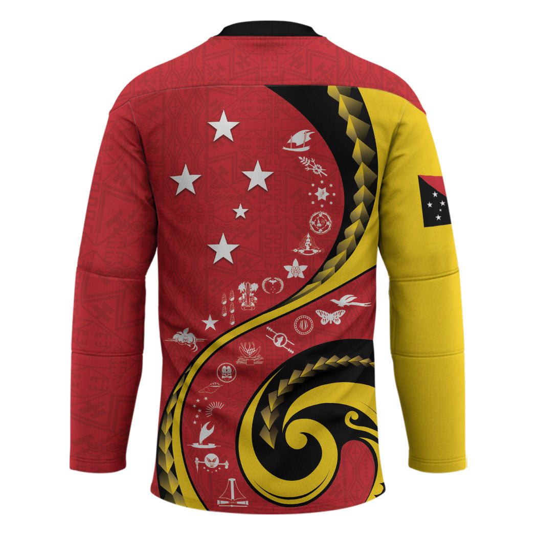 Papua New Guinea Independence Hockey Jersey Special Style Red Version LT05 - Polynesian Pride
