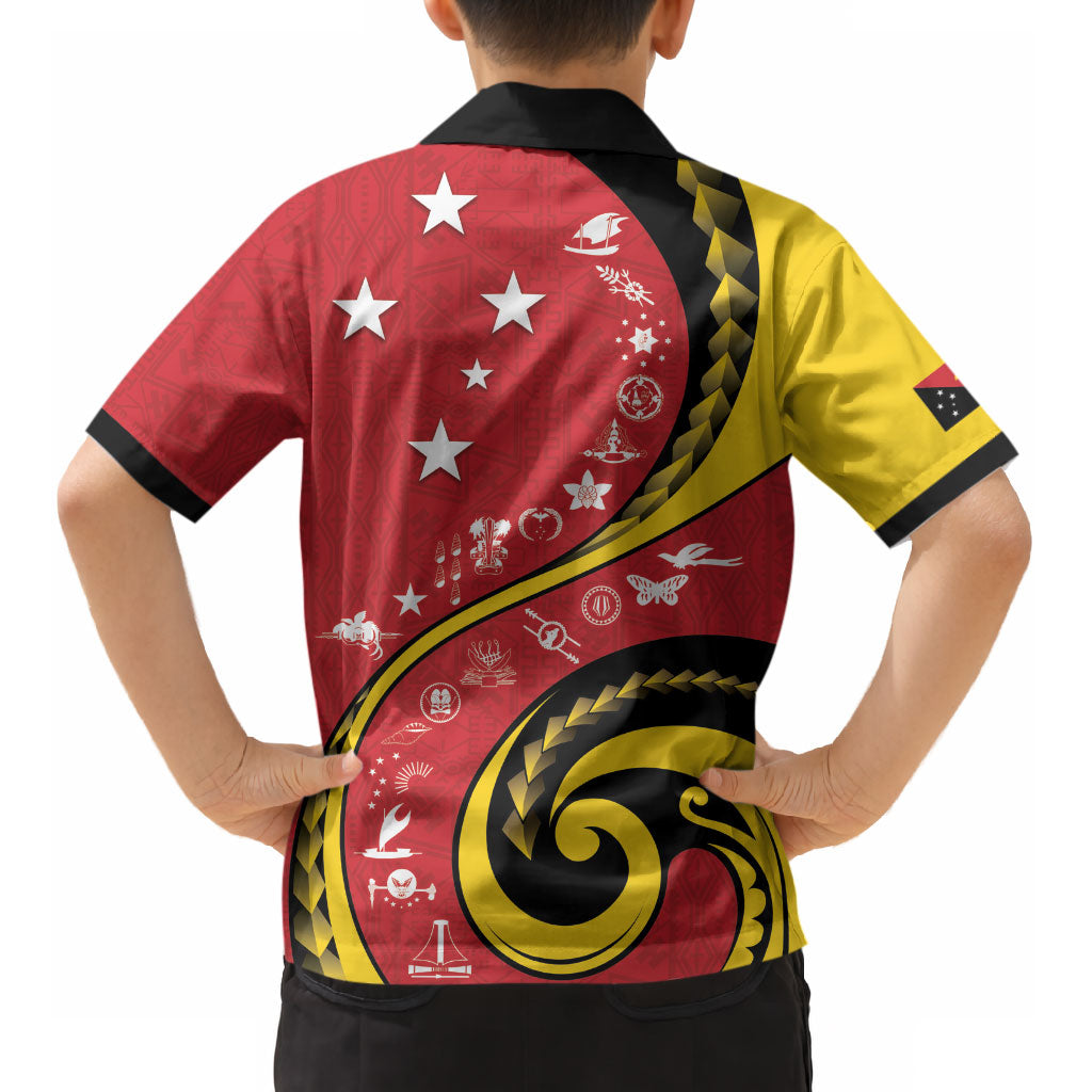 Papua New Guinea Independence Kid Hawaiian Shirt Special Style Red Version LT05 - Polynesian Pride