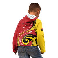 Papua New Guinea Independence Kid Hoodie Special Style Red Version LT05 - Polynesian Pride