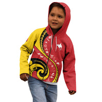 Papua New Guinea Independence Kid Hoodie Special Style Red Version LT05 - Polynesian Pride