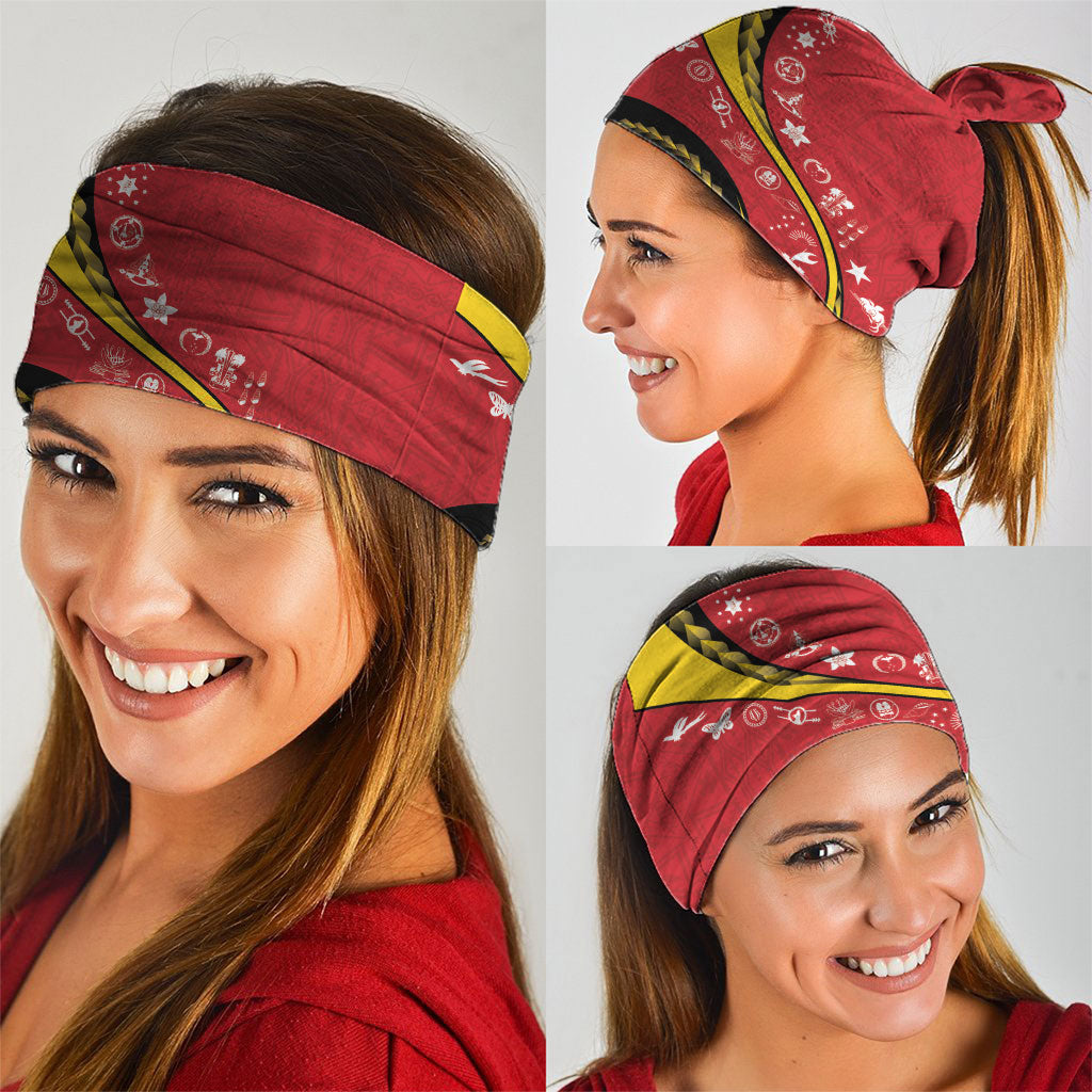 Papua New Guinea Independence Neck Gaiter Special Style Red Version LT05 - Polynesian Pride