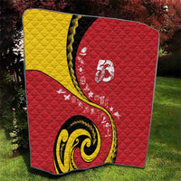 Papua New Guinea 50th Independence Anniversary Quilt Special Style Red Version - Polynesian Pride
