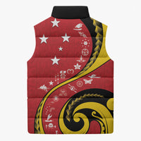 Papua New Guinea Independence Sleeveless Puffer Jacket Special Style Red Version LT05 - Polynesian Pride
