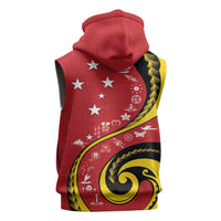 Papua New Guinea Independence Sleeveless Zip Hoodie Special Style Red Version LT05 - Polynesian Pride