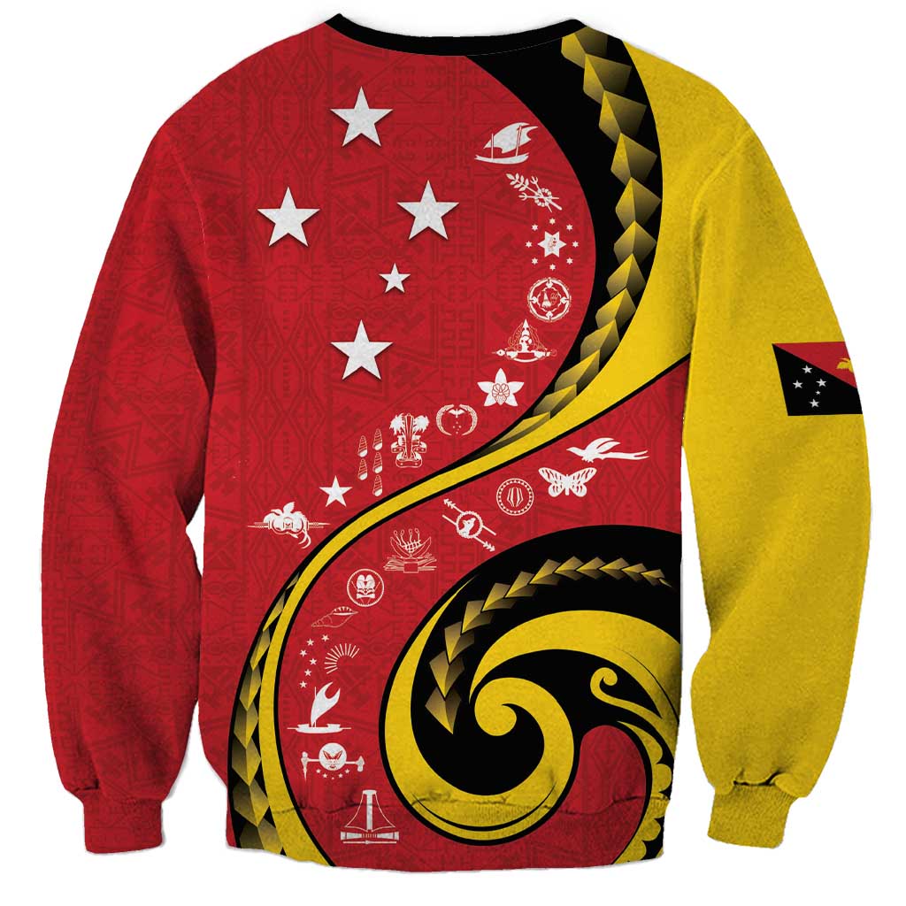 Papua New Guinea 50th Independence Anniversary Sweatshirt Special Style Red Version - Polynesian Pride