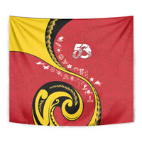 Papua New Guinea 50th Independence Anniversary Tapestry Special Style Red Version - Polynesian Pride