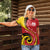 Papua New Guinea 50th Independence Anniversary Women Polo Shirt Special Style Red Version - Polynesian Pride